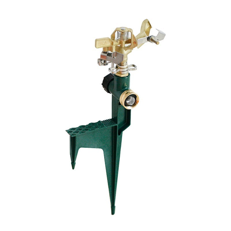 GeRain 1set Adjustable Pulsating Water Sprinkler Head on Step Spike for Lawn