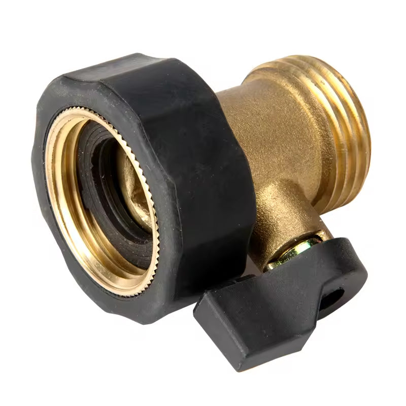 GeRain Garden Brass One Way Water Hose Shut Off Valve