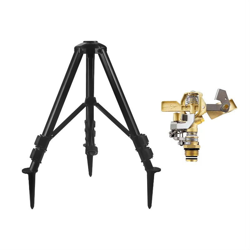 GeRain Hot Sell Black Aluminum Tripod Impact Sprinkler Water Garden