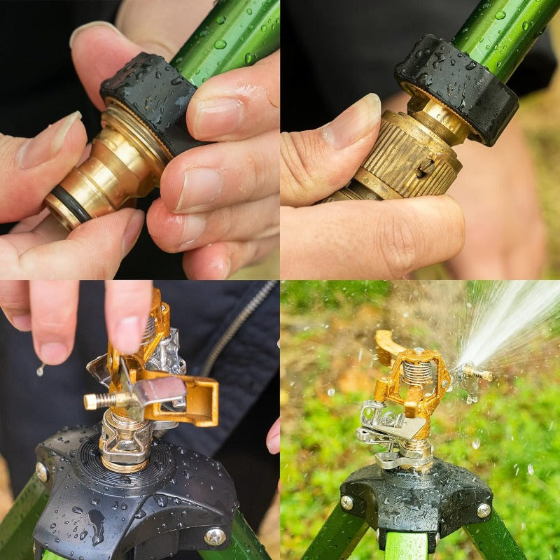 GeRainBest Price 360 Outdoor Irrigation Sprinklers with Metal Tripod Base