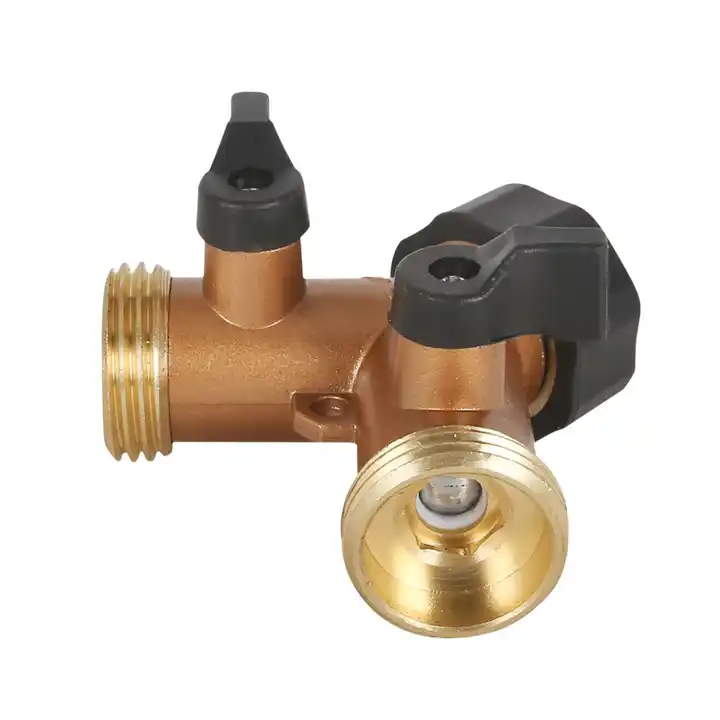 GeRain Aluminum 2 Way Garden Water 3/4 Hose Connector Pipe Fittings